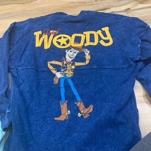 Disney’s sheriff woody spirit jersey. Nothing wrong with it. Lightly used.